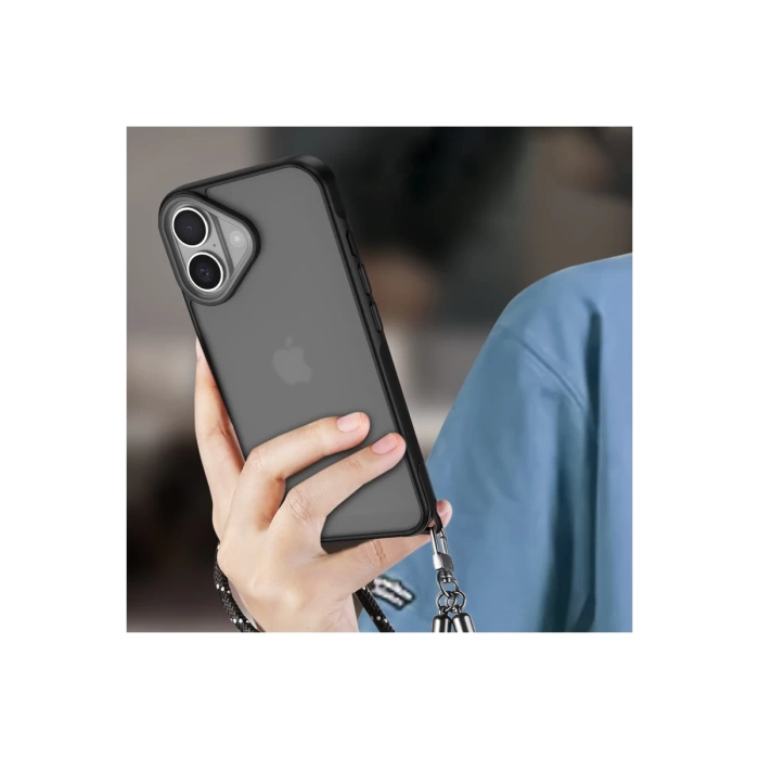 Newface iPhone 16 Kılıf Elegant Kapak - Pudra