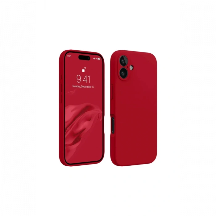 Newface iPhone 16 Kılıf First Silikon - Kırmızı