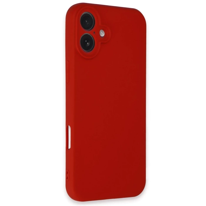 Newface iPhone 16 Kılıf First Silikon - Kırmızı