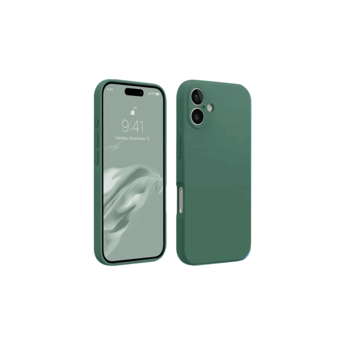 Newface iPhone 16 Kılıf First Silikon - Koyu Yeşil