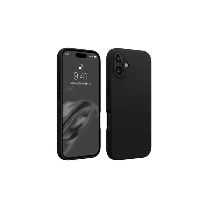Newface iPhone 16 Kılıf First Silikon - Siyah