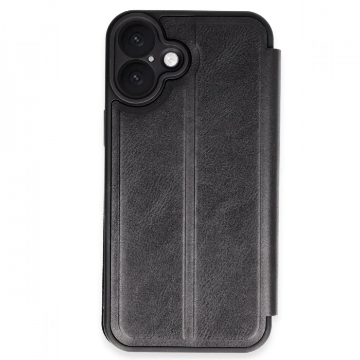 Newface iPhone 16 Kılıf Flip Cover - Siyah
