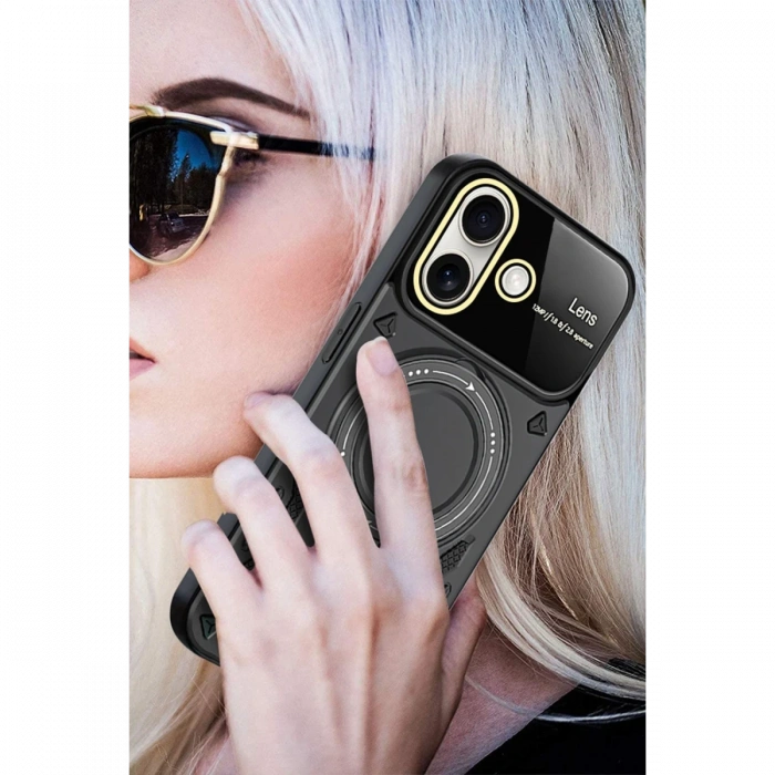 Newface iPhone 16 Kılıf Joy Lens Standlı Kapak