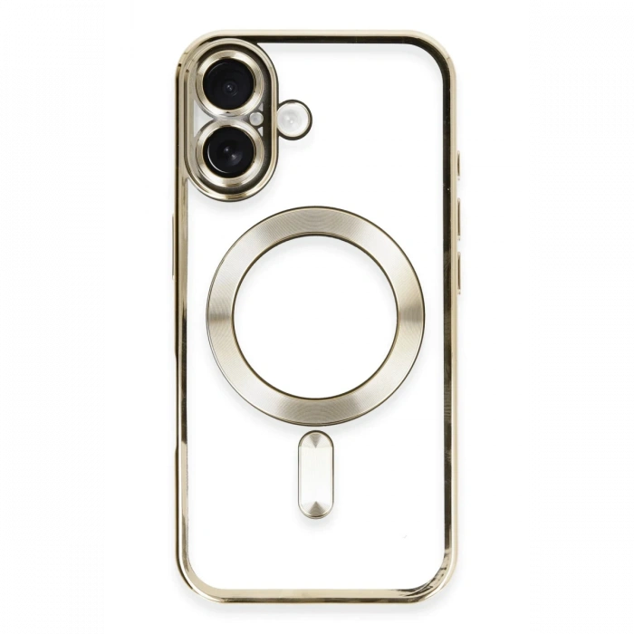 Newface iPhone 16 Kılıf Kross Magneticsafe Kapak - Gold