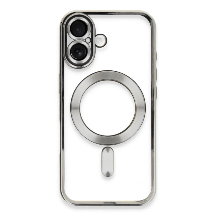 Newface iPhone 16 Kılıf Kross Magneticsafe Kapak - Gümüş