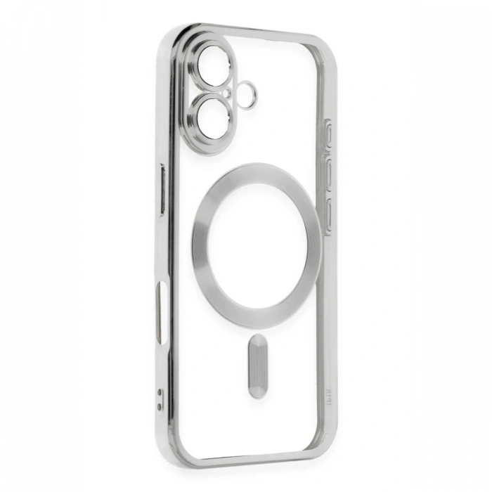 Newface iPhone 16 Kılıf Kross Magneticsafe Kapak - Gümüş