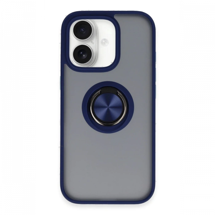 Newface iPhone 16 Kılıf Montreal Yüzüklü Silikon Kapak