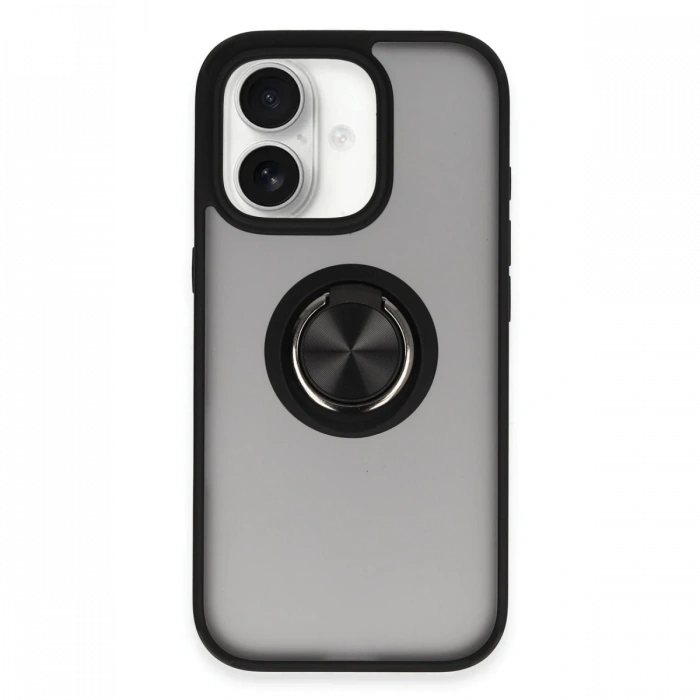 Newface iPhone 16 Kılıf Montreal Yüzüklü Silikon Kapak
