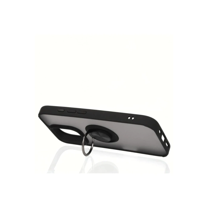 Newface iPhone 16 Kılıf Montreal Yüzüklü Silikon Kapak - Yeşil