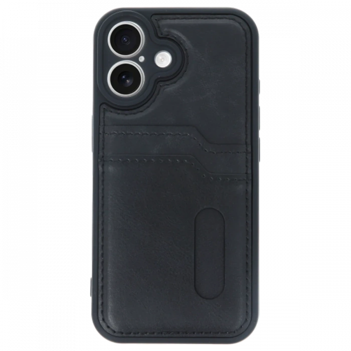 Newface iPhone 16 Kılıf Sara Kartvizitli Deri Kılıf