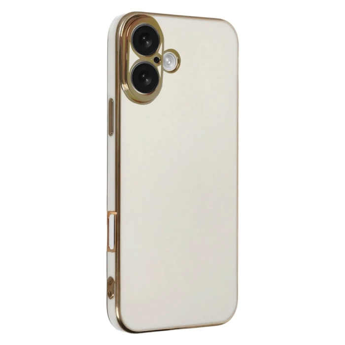 Newface iPhone 16 Kılıf Volet Silikon - Beyaz