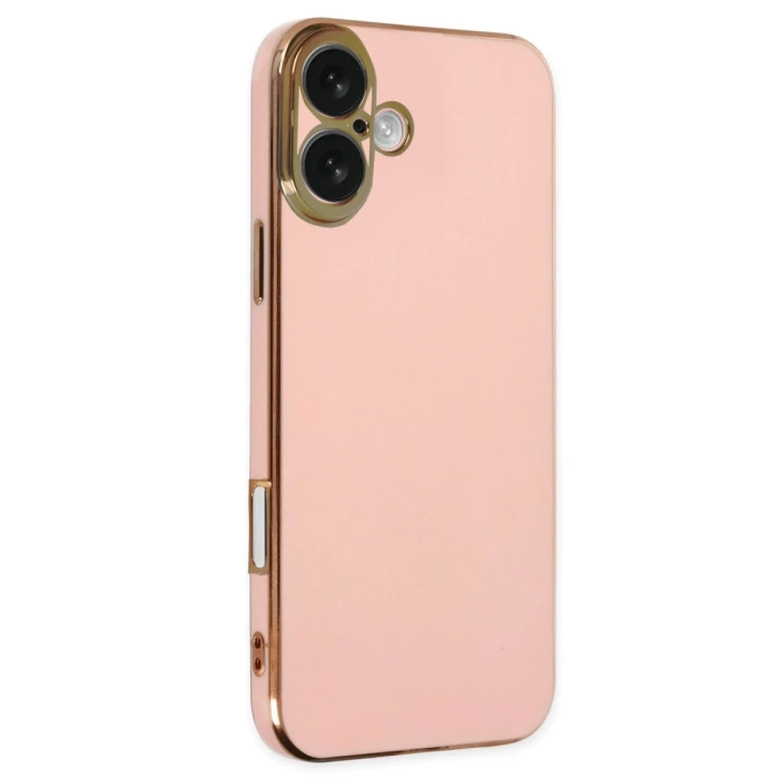 Newface iPhone 16 Kılıf Volet Silikon - Pembe