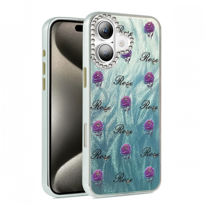 Newface iPhone 16 Plus Kılıf Blade Aynalı Desenli Kapak