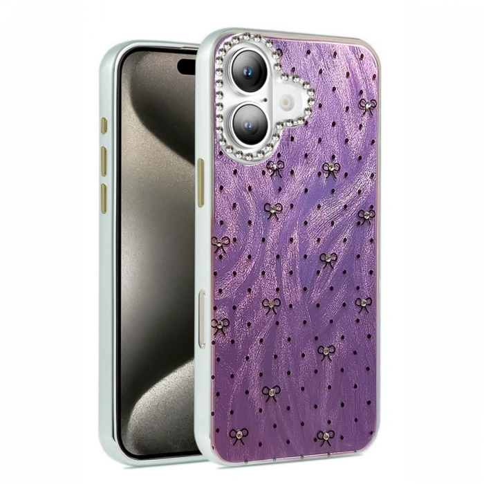 Newface iPhone 16 Plus Kılıf Blade Aynalı Desenli Kapak