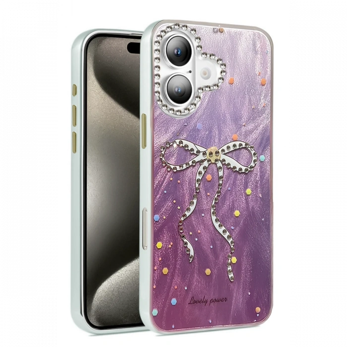 Newface iPhone 16 Plus Kılıf Blade Aynalı Desenli Kapak