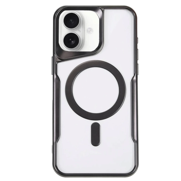 Newface iPhone 16 Plus Kılıf Boyi Magsafe Silikon Kapak - Siyah