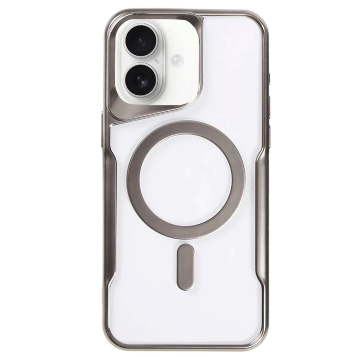 Newface iPhone 16 Plus Kılıf Boyi Magsafe Silikon Kapak - Titan Gri