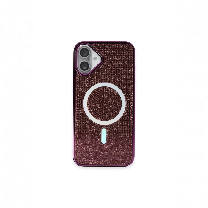 Newface iPhone 16 Plus Kılıf Diamond Magsafe Kapak