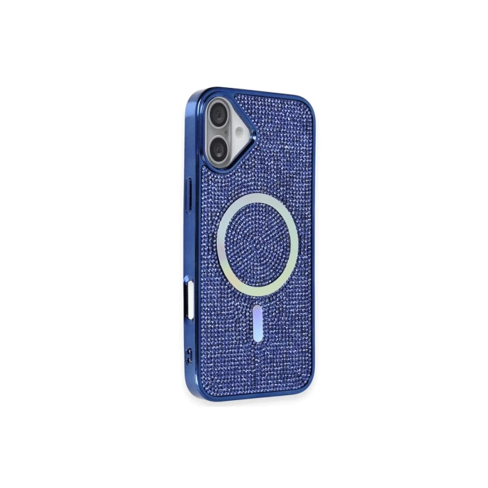 Newface iPhone 16 Plus Kılıf Diamond Magsafe Kapak - Lacivert