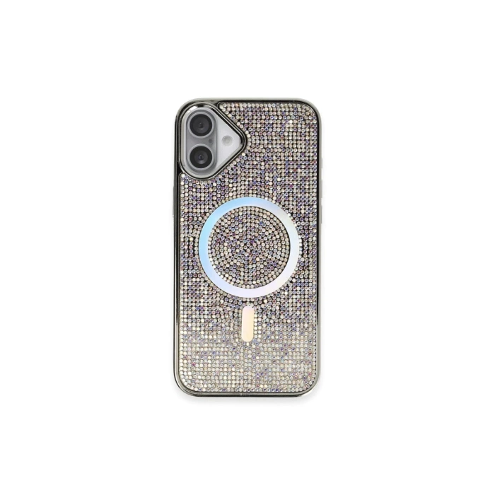 Newface iPhone 16 Plus Kılıf Diamond Magsafe Kapak - Rainbow