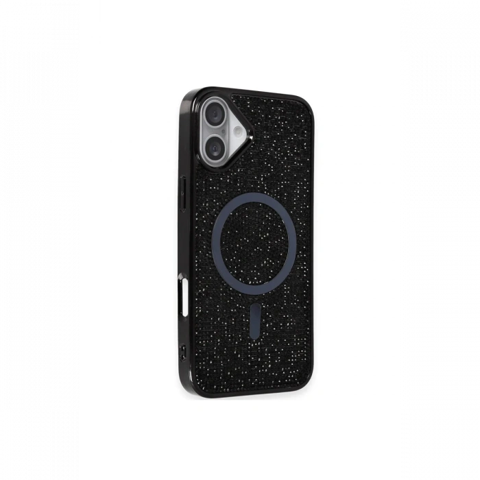 Newface iPhone 16 Plus Kılıf Diamond Magsafe Kapak - Siyah
