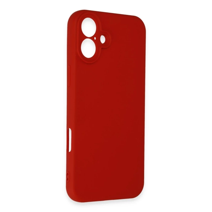 Newface iPhone 16 Plus Kılıf First Silikon - Kırmızı