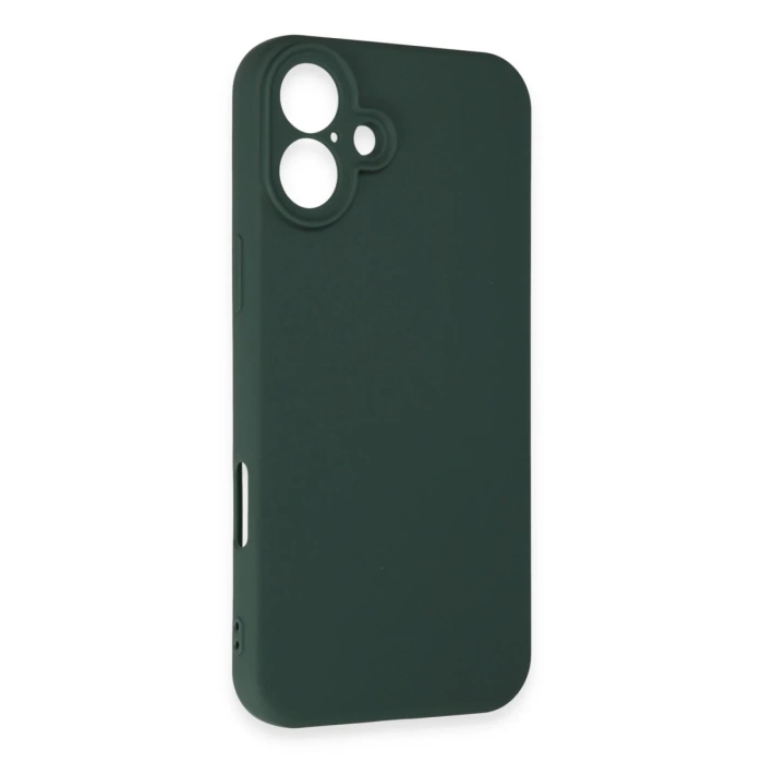Newface iPhone 16 Plus Kılıf First Silikon - Koyu Yeşil