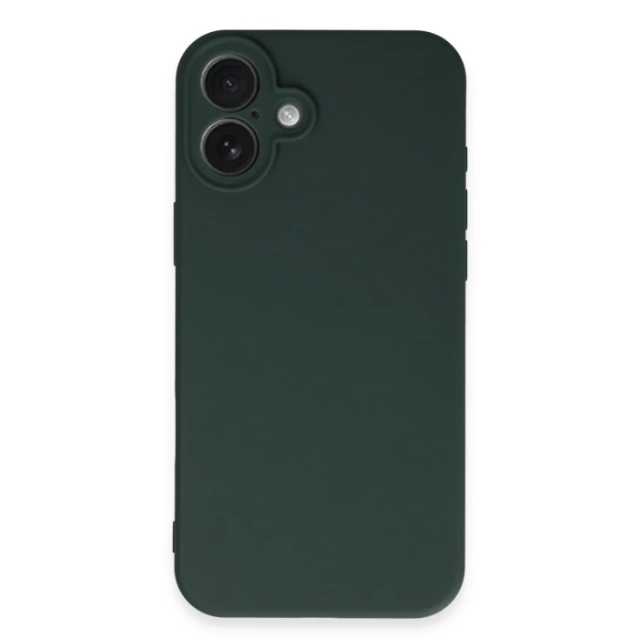 Newface iPhone 16 Plus Kılıf First Silikon - Koyu Yeşil