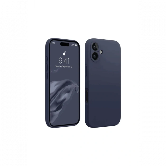 Newface iPhone 16 Plus Kılıf First Silikon - Lacivert