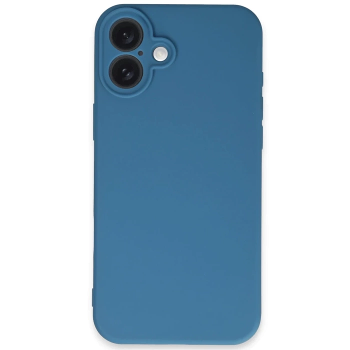 Newface iPhone 16 Plus Kılıf First Silikon - Mavi