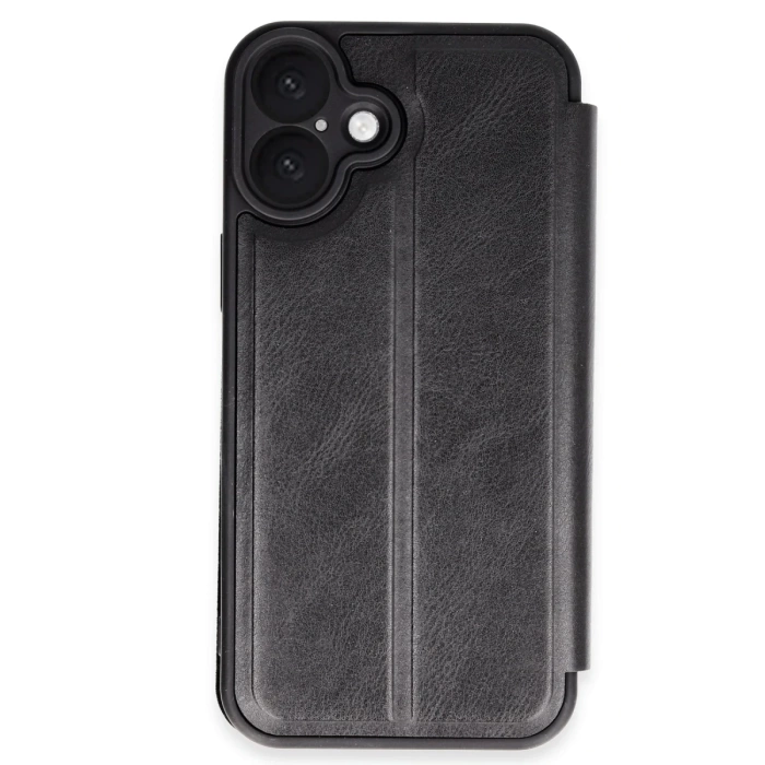 Newface iPhone 16 Plus Kılıf Flip Cover - Siyah