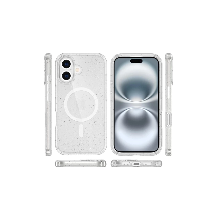 Newface iPhone 16 Plus Kılıf Glow Magsafe Kapak - Şeffaf