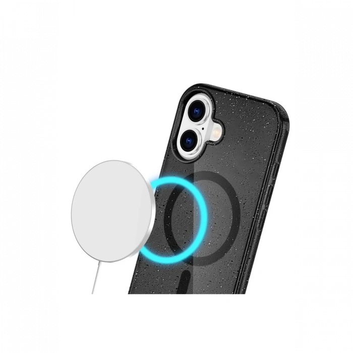 Newface iPhone 16 Plus Kılıf Glow Magsafe Kapak - Siyah