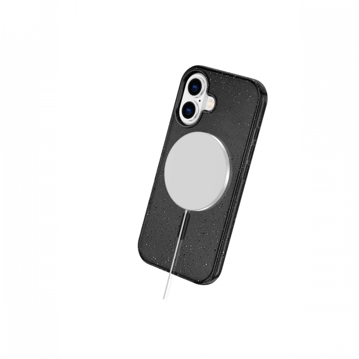 Newface iPhone 16 Plus Kılıf Glow Magsafe Kapak - Siyah