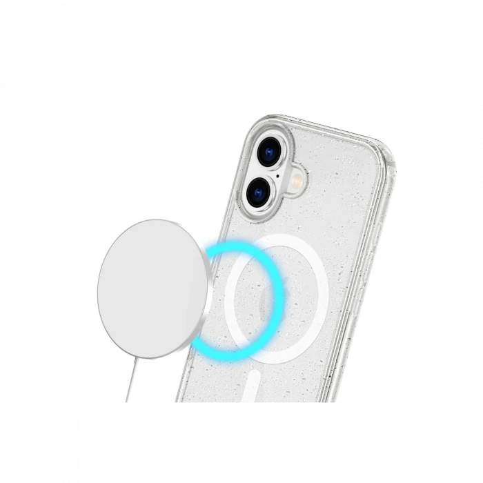 Newface iPhone 16 Plus Kılıf Glow Magsafe Kapak - Turuncu