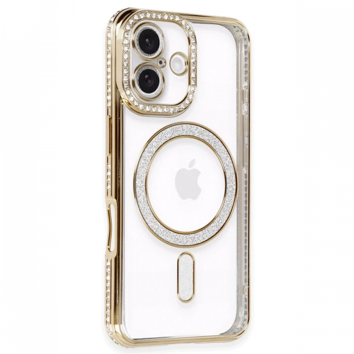 Newface iPhone 16 Plus Kılıf Joke Simli Magneticsafe Kılıf
