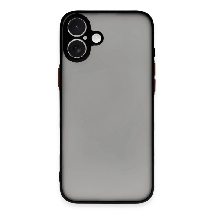 Newface iPhone 16 Plus Kılıf Montreal Silikon Kapak - Siyah