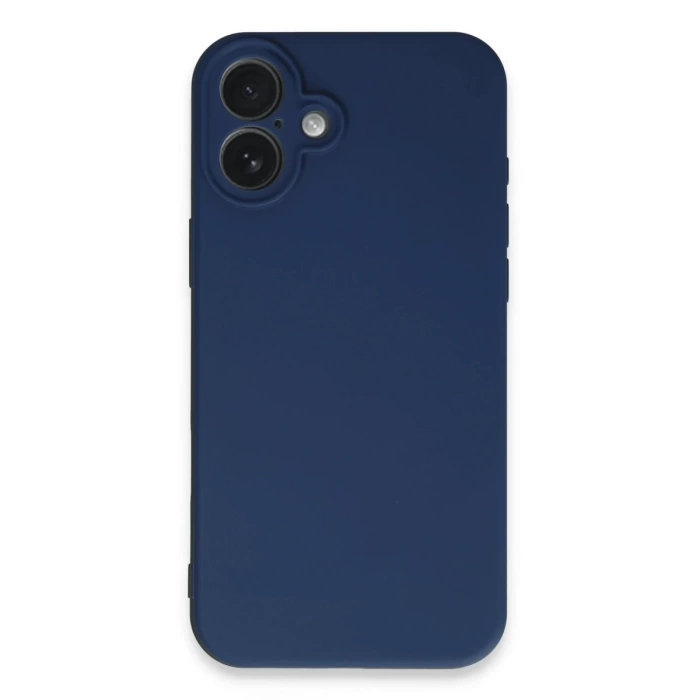Newface iPhone 16 Plus Kılıf Nano içi Kadife Silikon - Lacivert