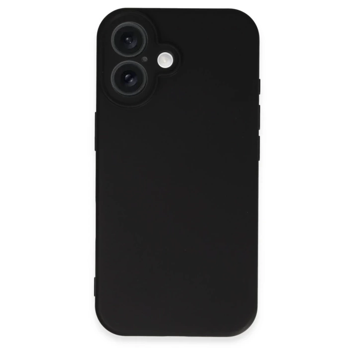 Newface iPhone 16 Plus Kılıf Nano içi Kadife Silikon - Siyah