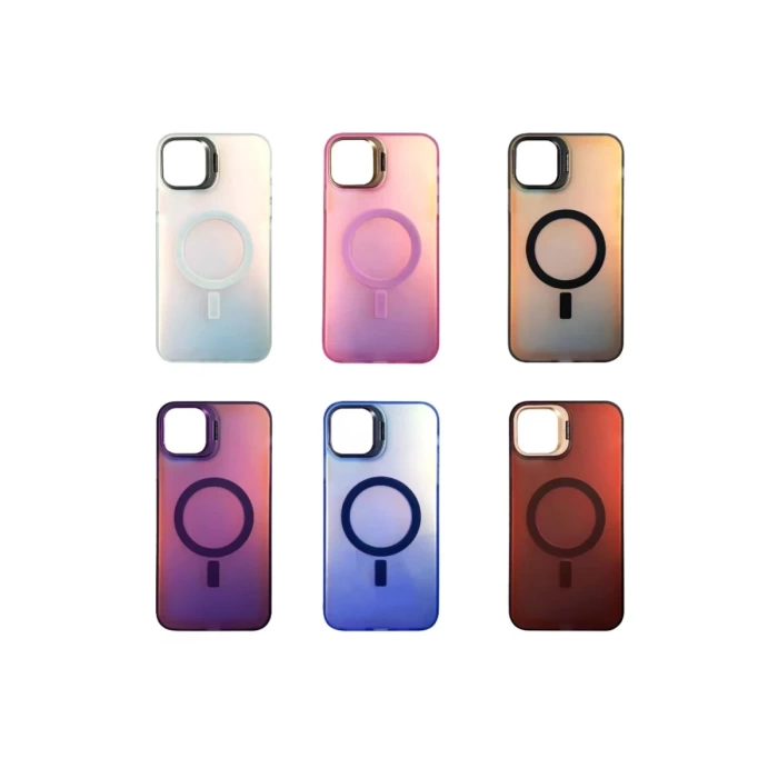 Newface iPhone 16 Plus Kılıf Primera Magsafe Standlı Kapak - Pembe