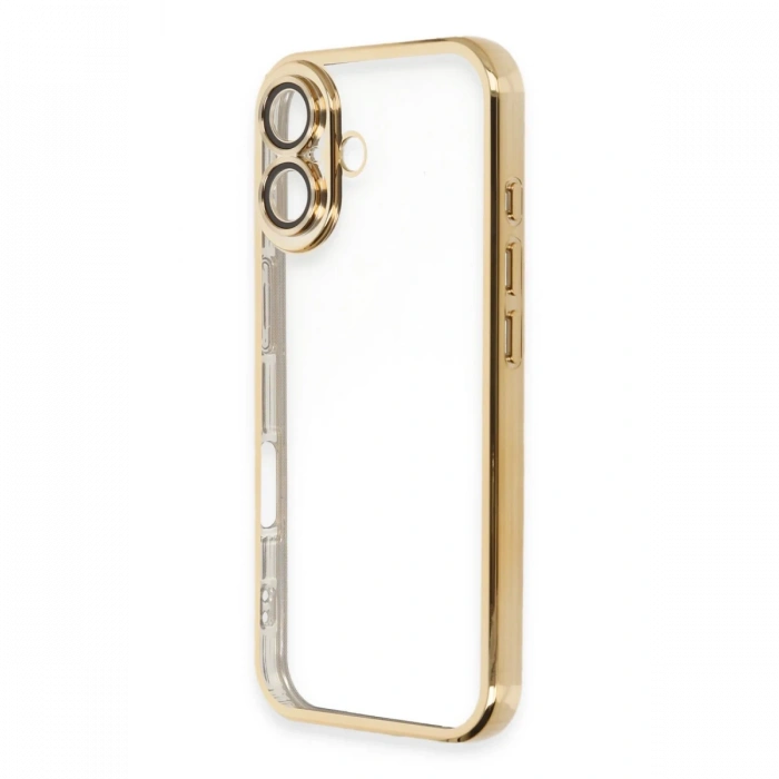 Newface iPhone 16 Plus Kılıf Razer Lensli Silikon - Gold