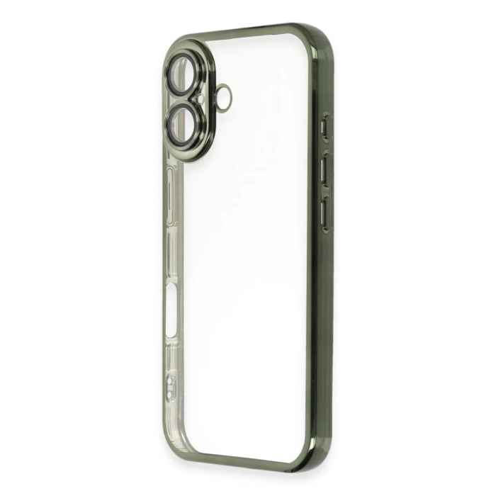 Newface iPhone 16 Plus Kılıf Razer Lensli Silikon - Yeşil