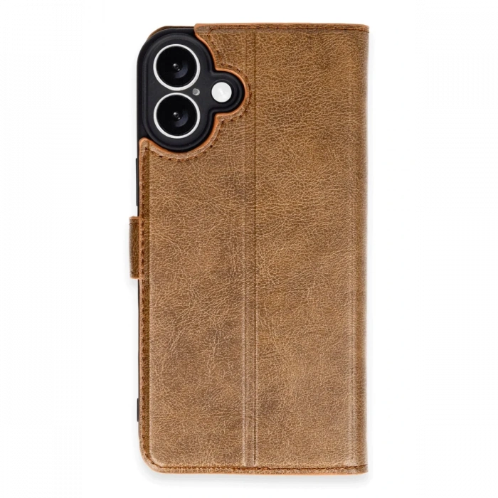 Newface iPhone 16 Plus Kılıf Trend S Plus Kapaklı Kılıf - Taba