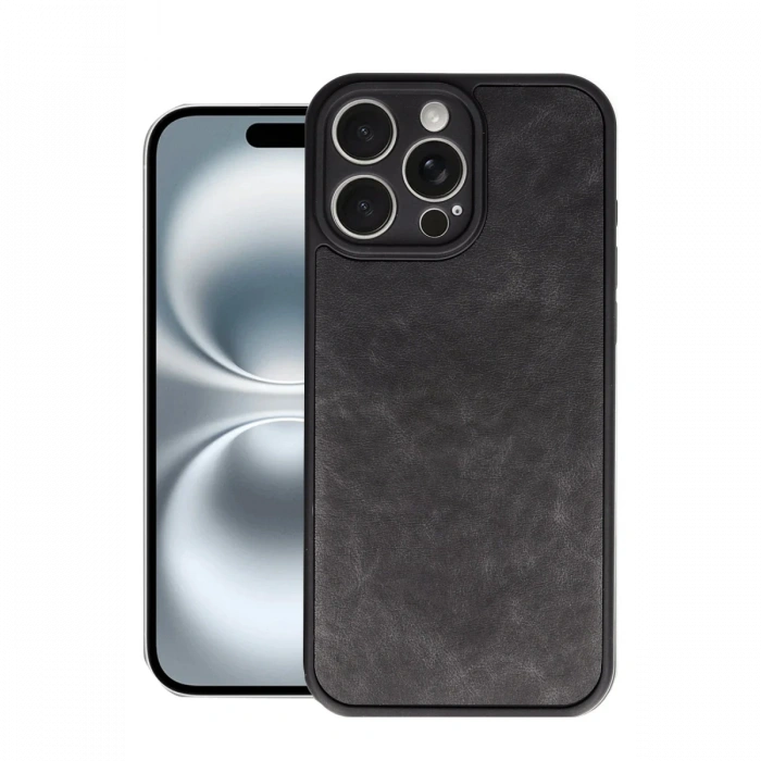 Newface iPhone 16 Pro Kılıf Aras Deri Kapak - Siyah
