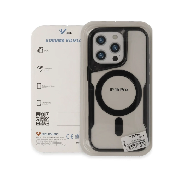 Newface iPhone 16 Pro Kılıf Boyi Magsafe Silikon Kapak - Titan Gri
