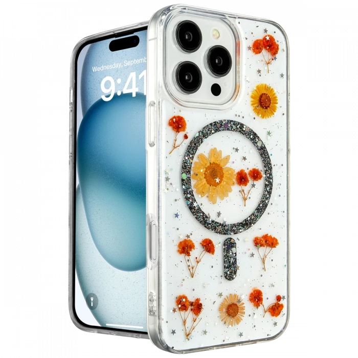 iPhone 16 Pro Kılıf Daisy Simli Magsafe Kapak