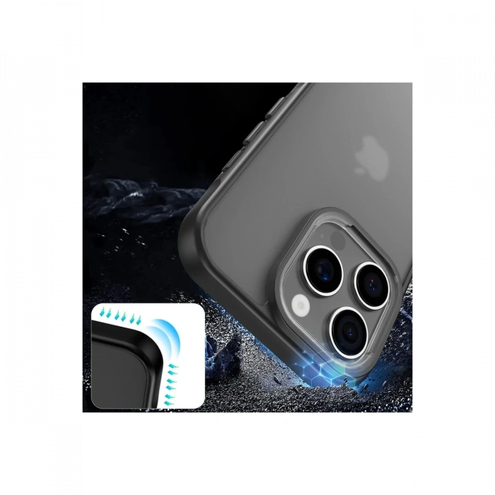 Newface iPhone 16 Pro Kılıf Elegant Kapak - Siyah