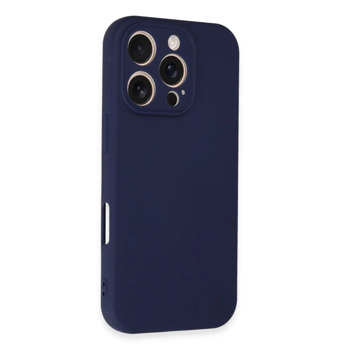 Newface iPhone 16 Pro Kılıf First Silikon - Lacivert