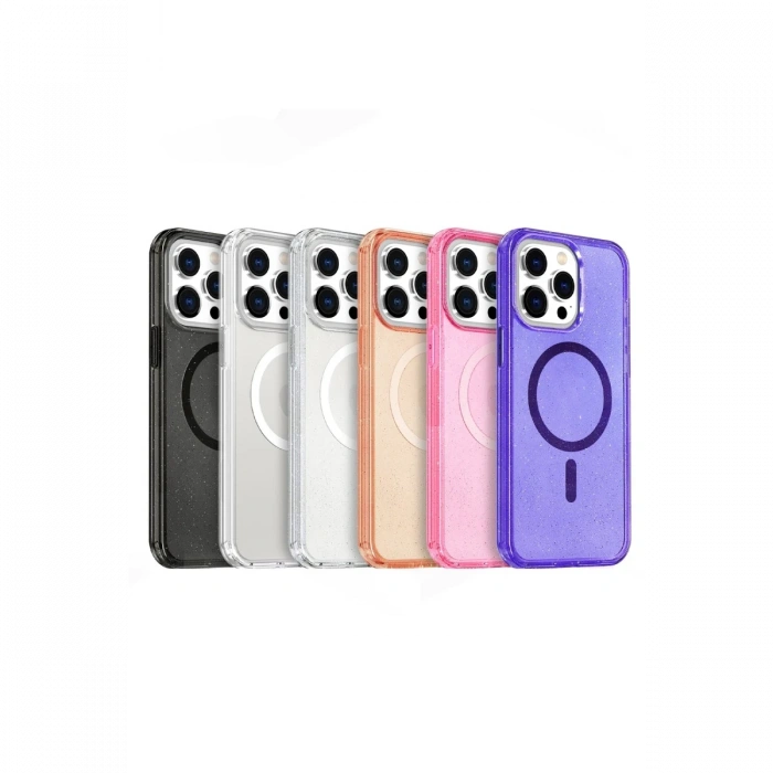 Newface iPhone 16 Pro Kılıf Glow Magsafe Kapak - Mor