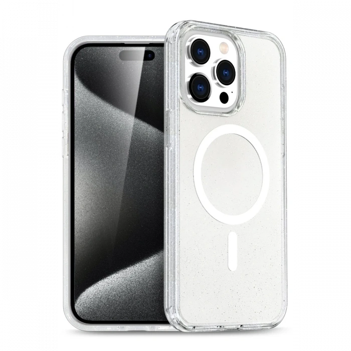 Newface iPhone 16 Pro Kılıf Glow Magsafe Kapak - Şeffaf